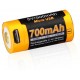 baterie 16340 Fenix USB (Li-Ion) RCR123A 700mAh High Current