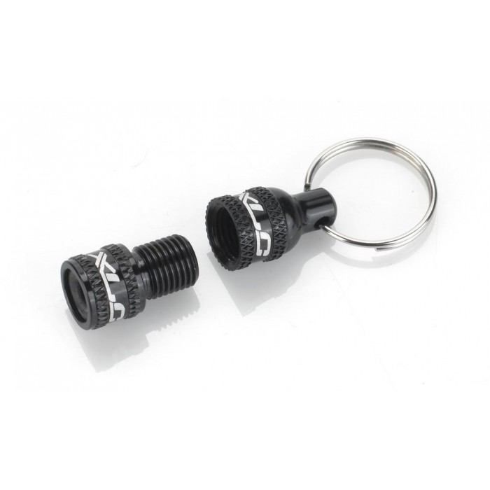 adaptér ventilku XLC včetně koncovky AV na DV/SV černo-černá