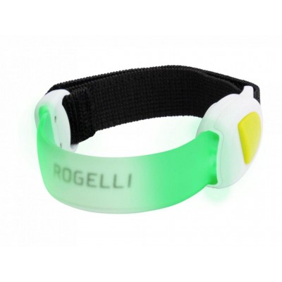 páska bezpečnostní Rogelli  LED ARMBAND zelená