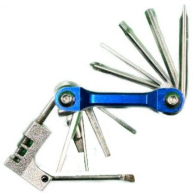 klíče multi HAVEN - zavírací modrá s nýtovačem