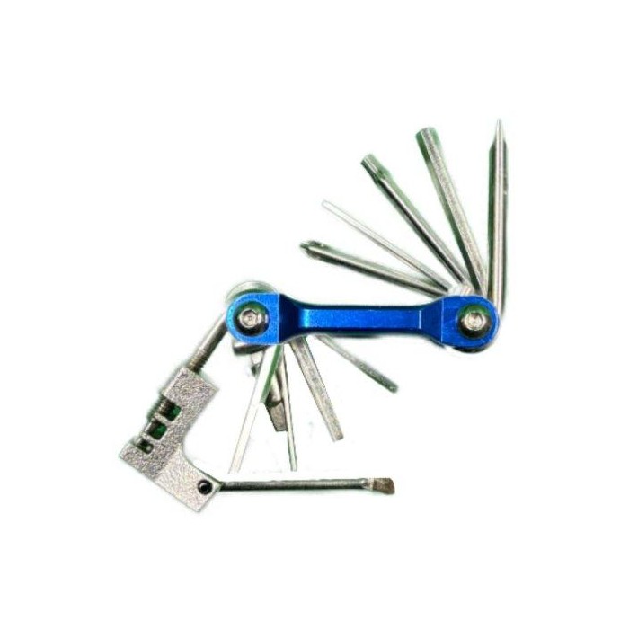 klíče multi HAVEN - zavírací modrá s nýtovačem