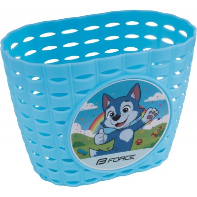 Koš FORCE KIDO, na řídítka, dětský, modrý